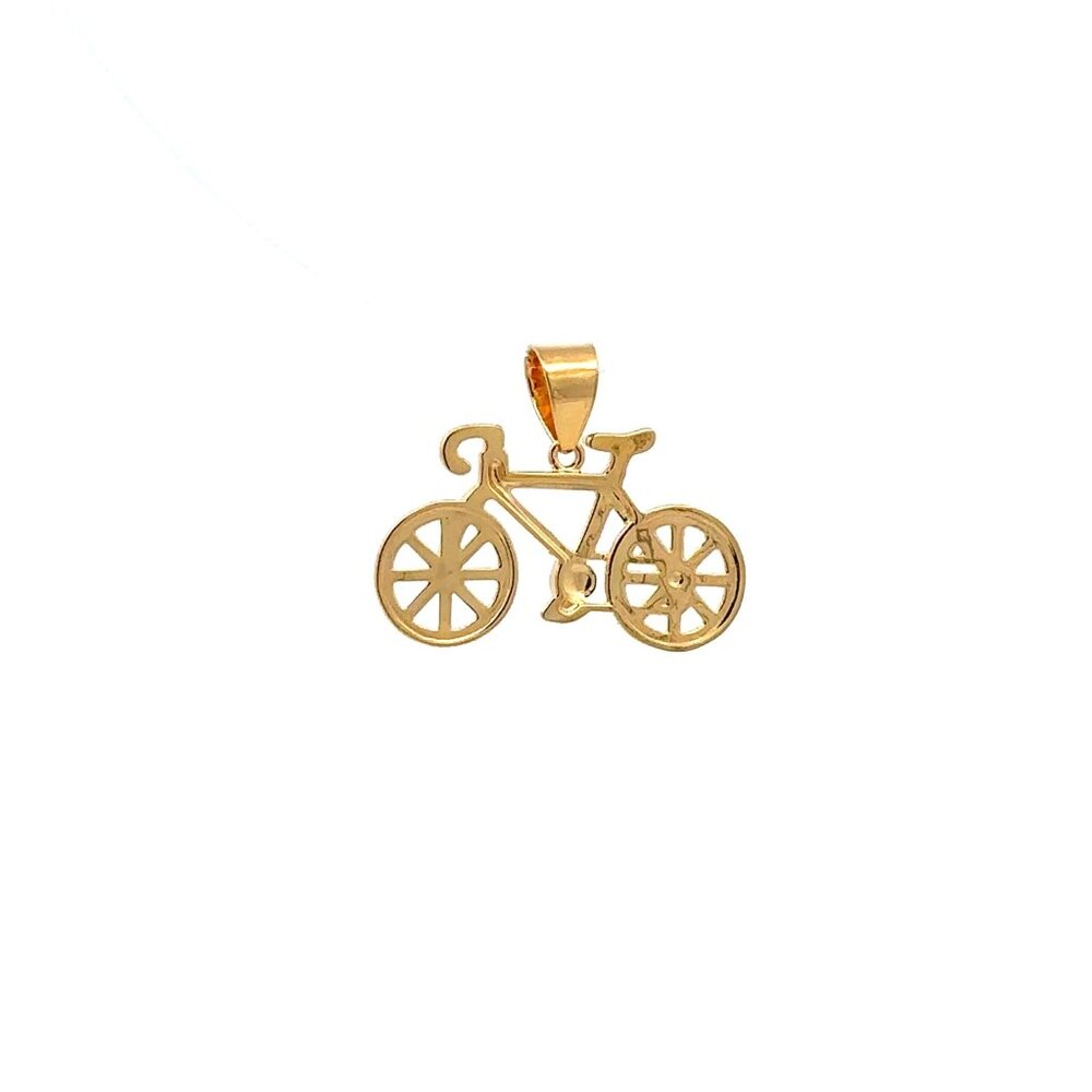 18K Gold Pendant Bicycle 1.90grams